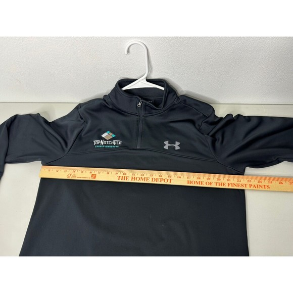 Under Armour Shirt Mens Size Large Loose Fit Coldgear Black 1/4 Zip Pullover - Picture 11 of 15
